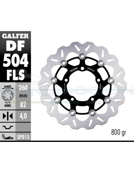 DISC WAVE FLOATING OVERSIZE (C  STEEL) 260X4MM YAMAHA CYGNUS 125 (FRONT)