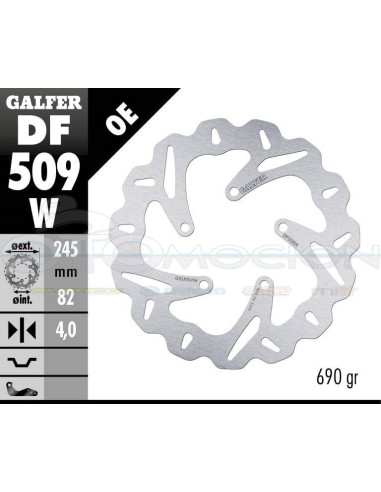 DISC WAVE FIXED 245X4MM YAMAHA CYGNUS X 07 (FRONT)