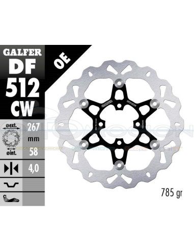 DISC WAVE FLOATING (C  ALU ) 267X4MM YAMAHA LC 135 - CRYPTON 135