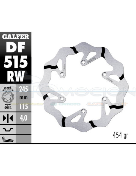 DISC WAVE FIXED GROOVED 245X4MM YAMAHA YZ 450 F 2018-2019 (REAR)