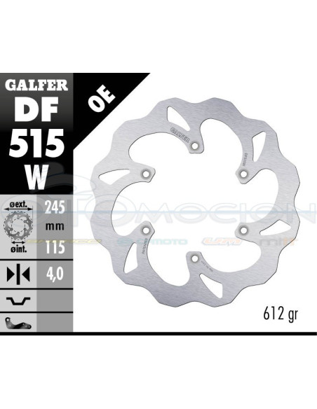 DISC WAVE FIXED 245X4MM YAMAHA YZ 450 F 2018-2019 (REAR)