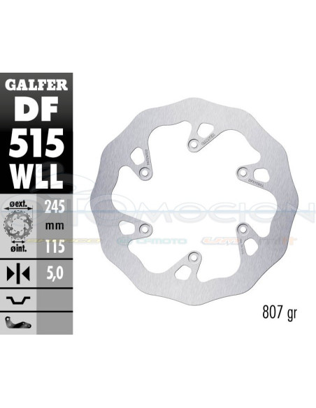 DISC WAVE FIXED SOLID 245X5MM YAMAHA YZ 450 F 2018-2019 (REAR)