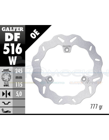 DISC WAVE FIXED 245X5MM YAMAHA X-MAX 250 ABS 2016 (REAR)