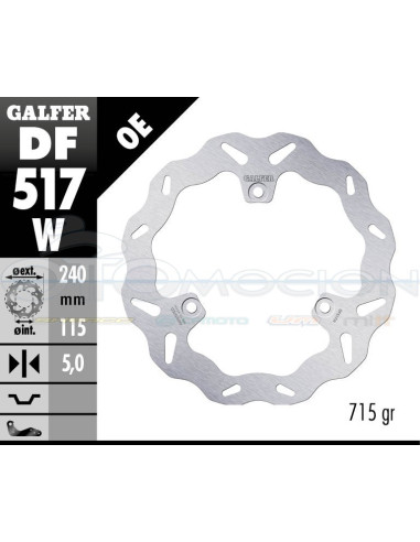 DISC WAVE FIXED 240X5MM YAMAHA X-MAX 250 2014 (REAR)