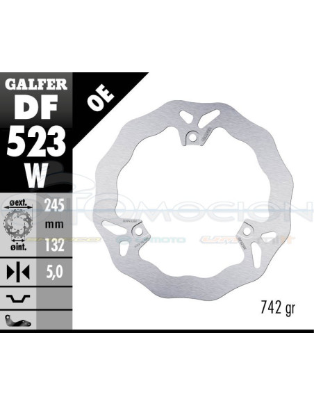 DISC WAVE FIXED 245X5MM YAMAHA X-MAX 300 2017- (REAR)