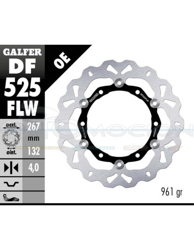 DISC WAVE FLOATING (C  STEEL) 267X4MM YAMAHA T-MAX 500 (08)