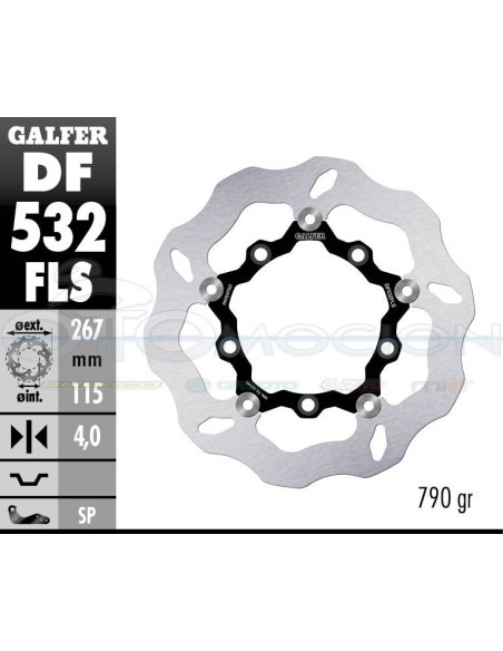 DISC WAVE FLOATING OVERSIZE (C  STEEL) 267X4MM YAMAHA EXCITER 150 (FRONT)