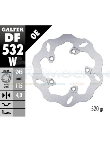 DISC WAVE FIXED 245X4MM YAMAHA EXCITER 150 (FRONT)