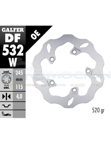 DISC WAVE FIXED 245X4MM YAMAHA EXCITER 150 (FRONT)