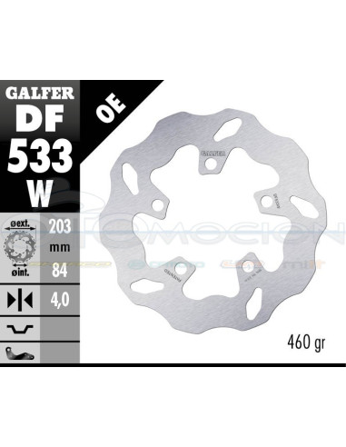 DISC WAVE FIXED 203X4MM YAMAHA EXCITER 150 (REAR)