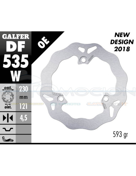 DISC WAVE FIXED 230X4 5MM YAMAHA N-MAX 150 (REAR)