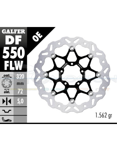 DISC WAVE FLOATING (C  STEEL) 320X5MM ROYAL ENFIELD CONTINENTAL GT 650 - INTERCEPTOR INT 6