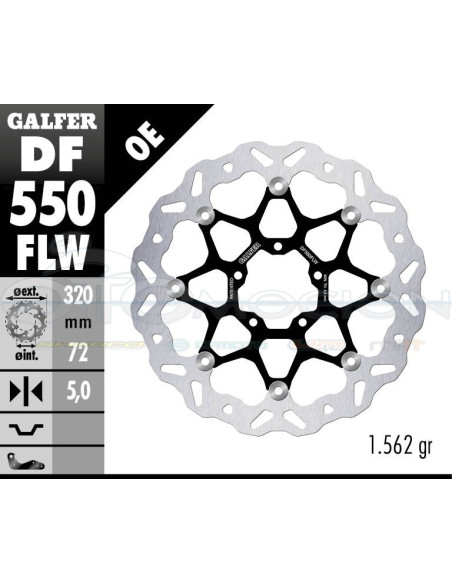 DISC WAVE FLOATING (C  STEEL) 320X5MM ROYAL ENFIELD CONTINENTAL GT 650 - INTERCEPTOR INT 6