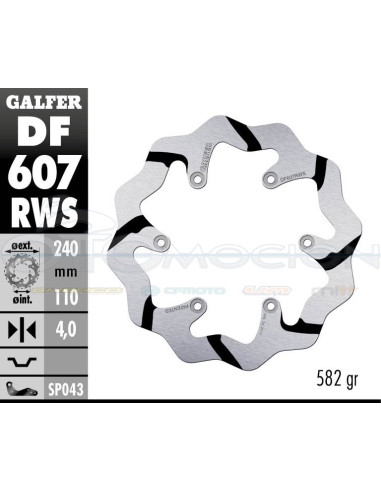 DISC WAVE FIXED OVERSIZE GROOVED 240X4MM KTM