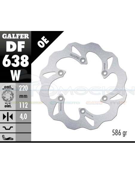 DISC WAVE FIXED 220X4MM HUSQVARNA (REAR)