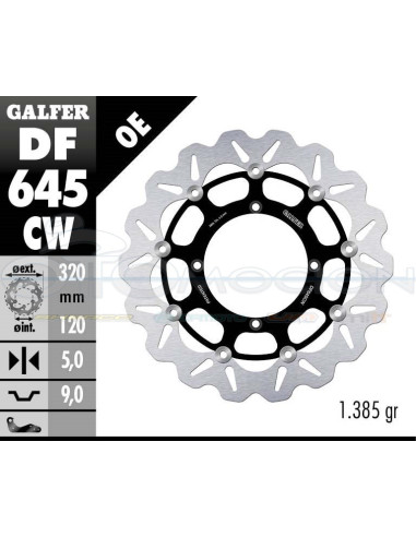 DISC WAVE FLOATING COMPLETE (C  ALU ) 320X5MM HUSQVARNA SM510R (06)