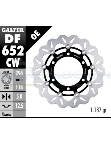 DISC WAVE FLOATING COMPLETE (C  ALU ) 296X5MM TRIUMPH TRIDENT 93 (FRONT)