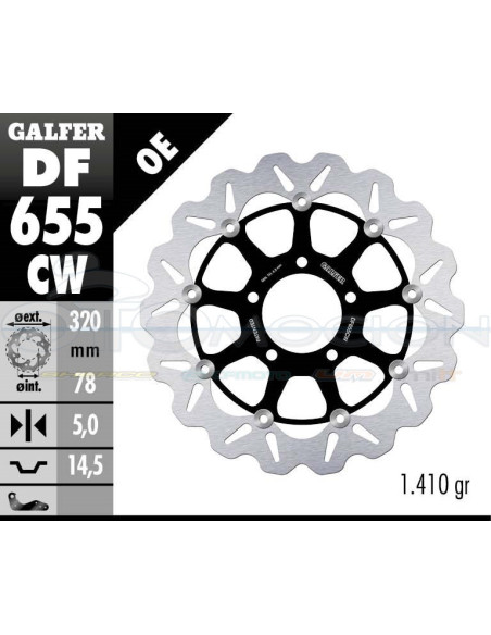 DISC WAVE FLOATING COMPLETE (C  ALU ) 320X5MM TRIUMPH