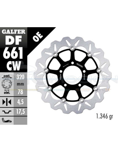 DISC WAVE FLOATING COMPLETE (C  ALU ) 320X4,5MM TRIUMPH SPEED TRIPLE 1050 (05)