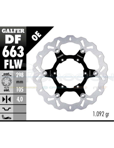 DISC WAVE FLOATING (C  STEEL) 298X4MM BMW F650 (FRONT)