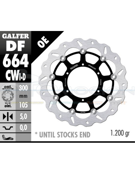 DISC WAVE FLOATING LEFT (C  ALUM ) 300X5MM BMW F800SG (08)