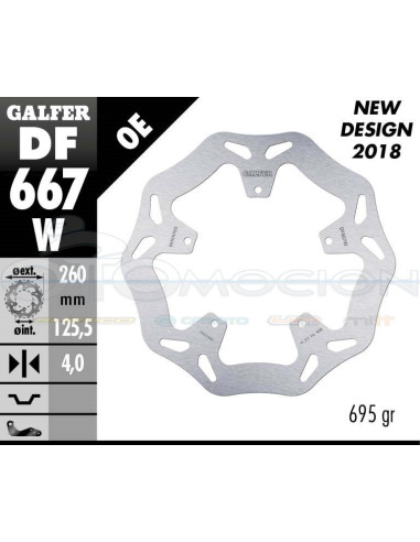 DISC WAVE FIXED 260X4MM PIAGGIO BEVERLY 500