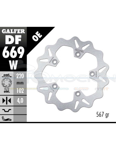 DISC WAVE FIXED 220X4MM APRILIA RS 250 (REAR)