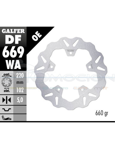 DISC WAVE FIXED 220X5MM APRILIA RS 250 (REAR)