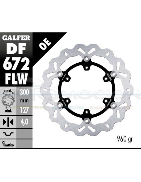 DISC WAVE FLOATING (C  STEEL) 300X4MM DF KTM Í 300