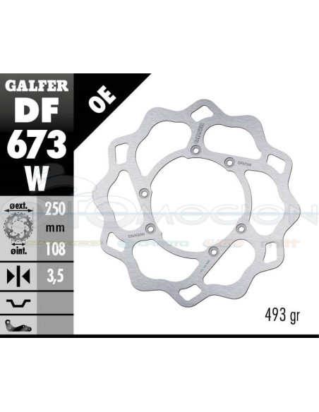 DISC WAVE FIXED 250X3,5MM DF HM 50