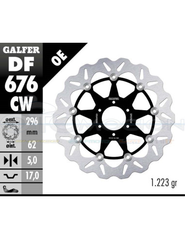 DISC WAVE FLOATING COMPLETE (C  ALU ) 296X5MM HONDA CBR 900 RR (92-93) (FRONT)