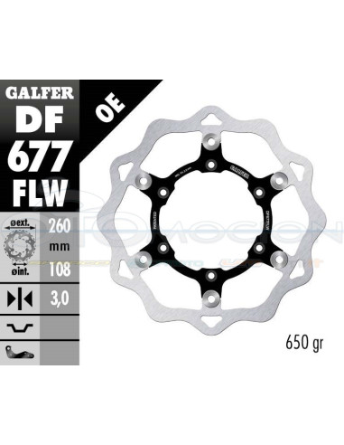 DISC WAVE FLOATING (C  STEEL) 260X3MM GAS GAS