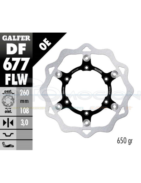 DISC WAVE FLOATING (C  STEEL) 260X3MM GAS GAS