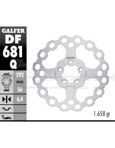 DISC CUBIQ FIXED 292X6 4MM HARLEY DAVIDSON