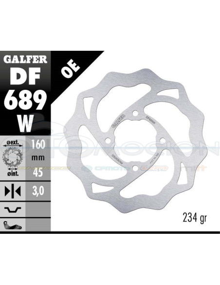 DISC WAVE FIXED 160X3MM KTM SX 65 (04)