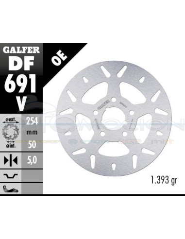 ROUND DISC FIXED 254X5MM HARLEY DAVIDSON STORZ