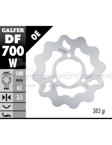 DISC WAVE FIXED 180X3,5MM DERBI SENDA