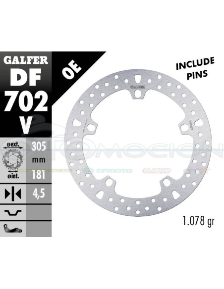 ROUND DISC FIXED 305X4 5MM BMW K 1200 RS (FRONT)