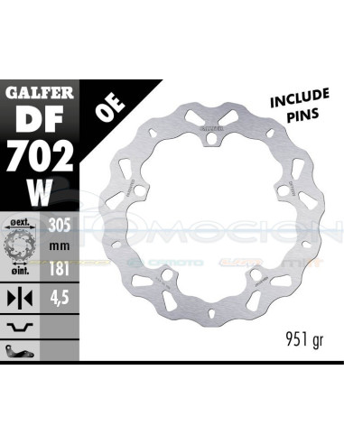 DISC WAVE FIXED 305X4 5MM BMW K 1200 RS (FRONT)