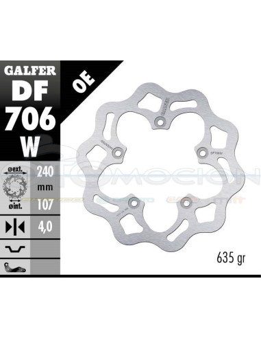 DISC WAVE FIXED 240X4MM DUCATI 749 (REAR)