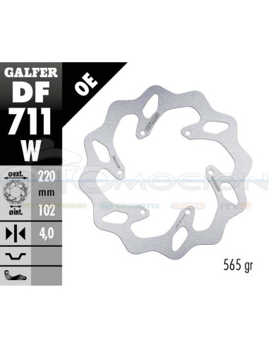 DISC WAVE FIXED 220X4MM BMW G450X (08) (REAR)