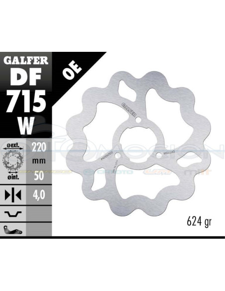 DISC WAVE FIXED 220X4MM QUADS USA