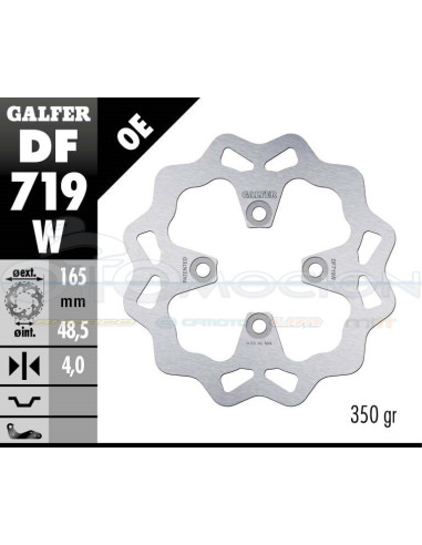 DISC WAVE FIXED 164,5X4MM QUAD