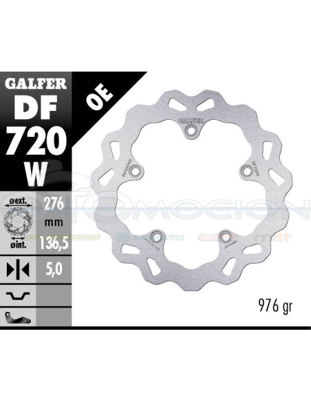 DISC WAVE FIXED 276X5MM BMW R1200 GS - ABS 2013- (REAR)