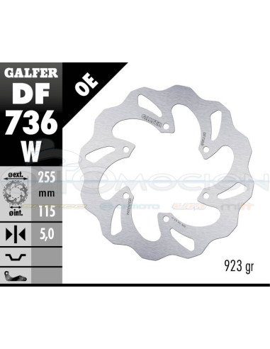 DISC WAVE FIXED 255X5MM BENELLI TREK-LIGHT (REAR)