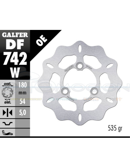 DISC WAVE FIXED 180X5MM GAS GAS HP WILD 300 (03)