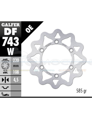 DISC WAVE FIXED 220X4,5MM GAS GAS HP WILD 300 (03)