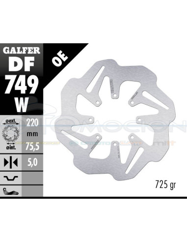 DISC WAVE FIXED 220X5MM SONOWMOBILE POLARIS Í220 SP 5