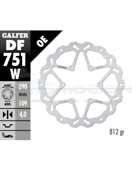 DISC WAVE FIXED 290X4MM HM DERAPAGE 125 (2011) (FRONT)