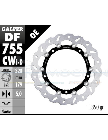 DISC WAVE FLOATING COMPLETE LEFT (C  ALU ) 320X5MM BMW S1000RR FRONT